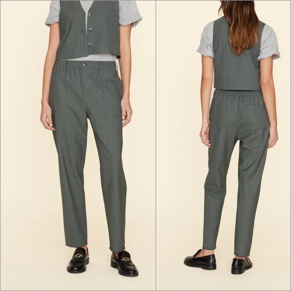 XiRENA Melange Mercer Pants in Charcoal luxe wool blend size Large